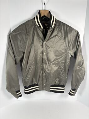 Golden Bear Todd Snyder Jacket Mens Small Olive Nylon Satin Varsity Bomber USA
